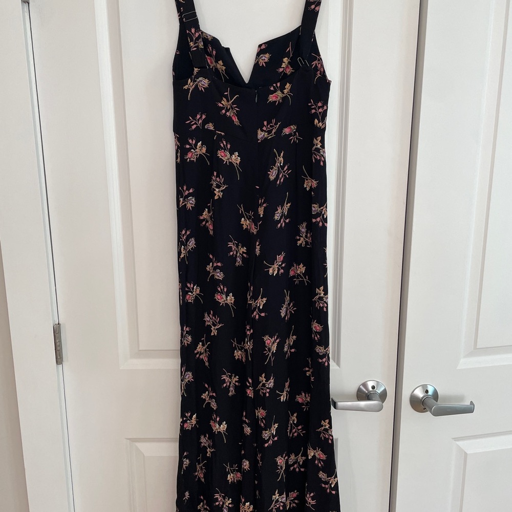 Black & floral jumpsuit